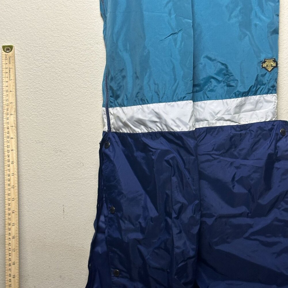 Descente Snow SKi Pants Men One Size Blue Insulated Snow Bib Overalls Made Japan - Picture 15 of 16